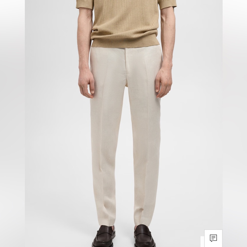Mango - AMALFI 100% LINEN SLIM-FIT SUIT PANTS